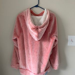 Cozy Plush Pink Pullover Hoodie